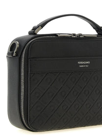 Ferragamo Ferragamo Monogram Crossbody Bag Black