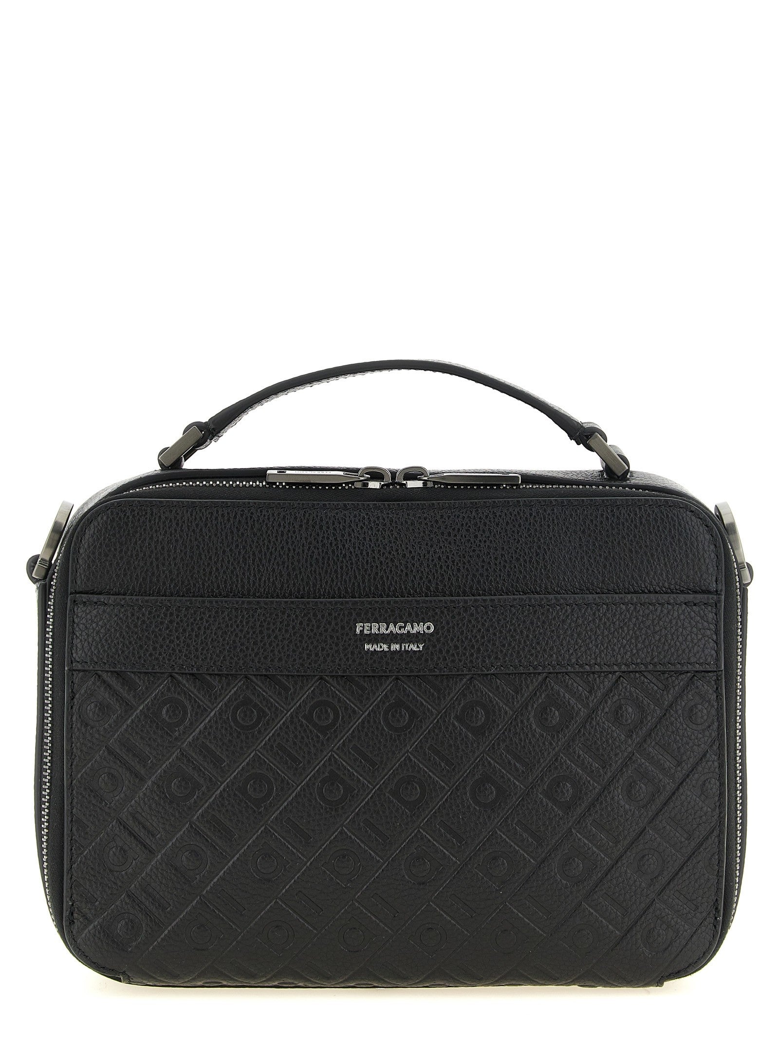 Ferragamo Ferragamo Monogram Crossbody Bag Black