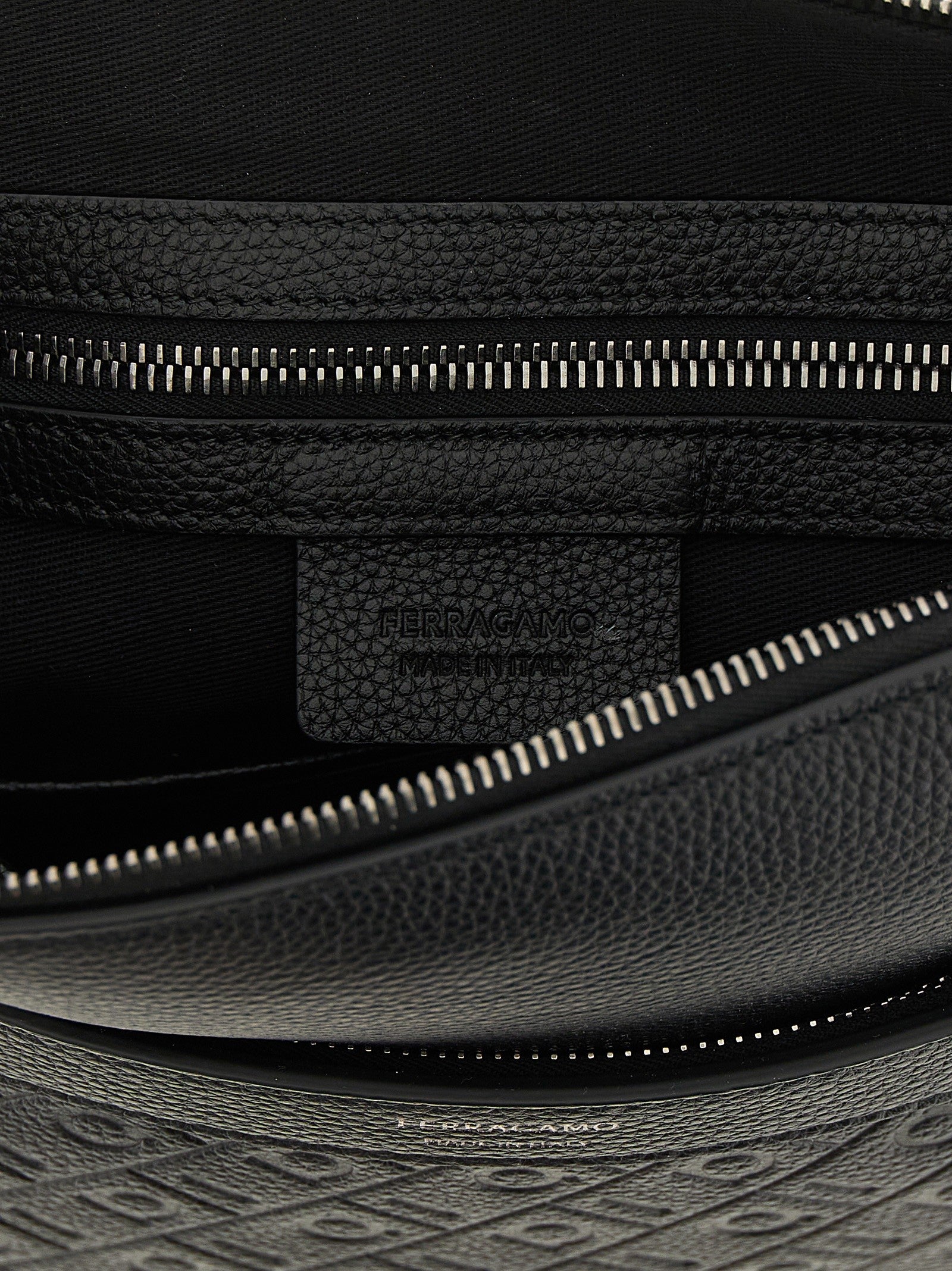 Ferragamo Ferragamo Monogram Messenger Crossbody Bag Black