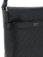 Ferragamo Ferragamo Monogram Messenger Crossbody Bag Black, view 3