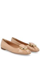 Ferragamo Women's Gancini Ballet Flats Beige, view 2
