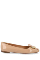 Ferragamo Women's Gancini Ballet Flats Beige