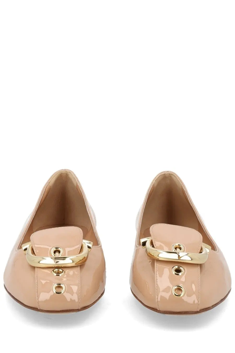Ferragamo Women's Gancini Ballet Flats Beige, view 3