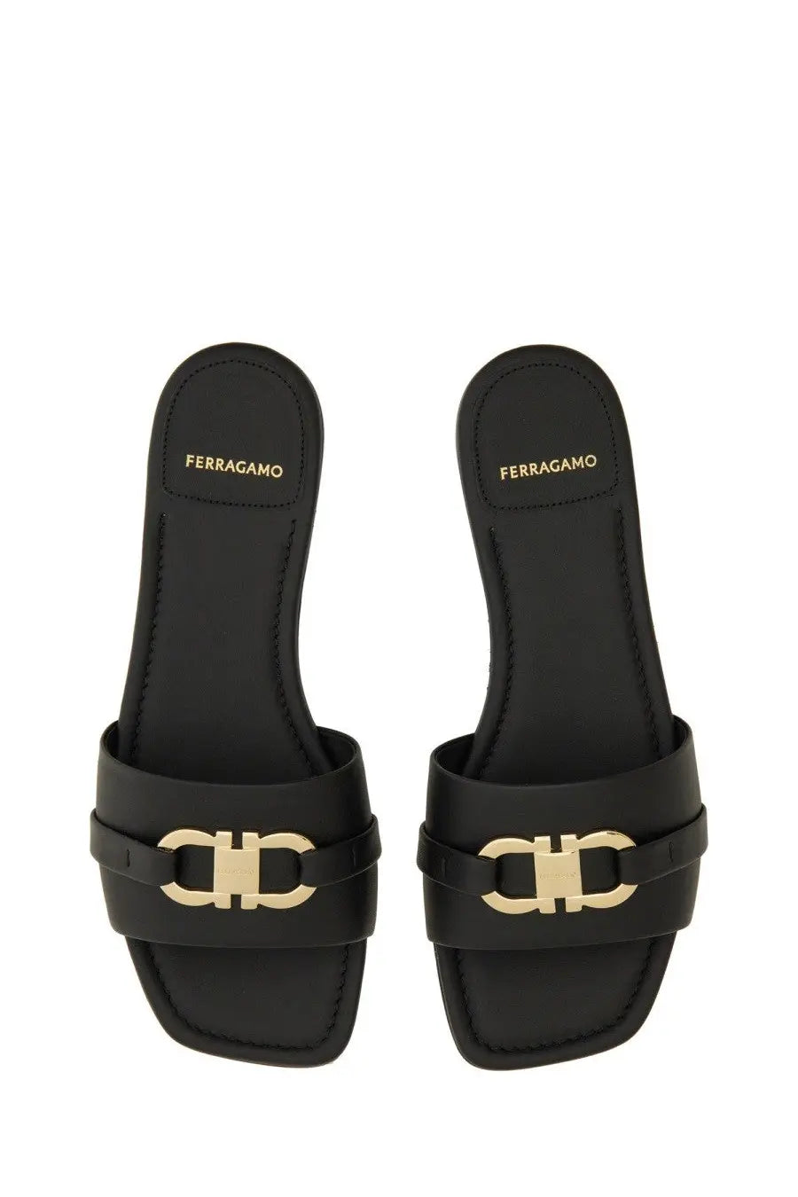 Ferragamo Women's Slide Sandal Black, view 2