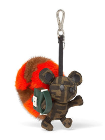 Fendi Men's Ferret Charm Brown