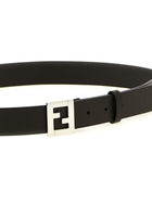 Fendi Men's Leather Belt Black, view 3