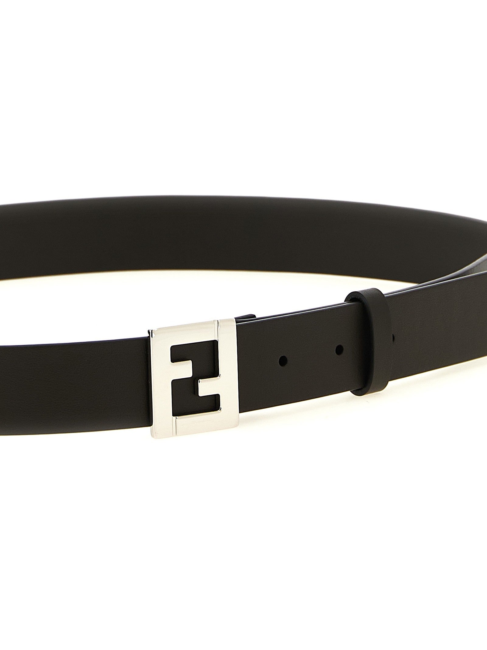 Fendi Men's Leather Belt Black