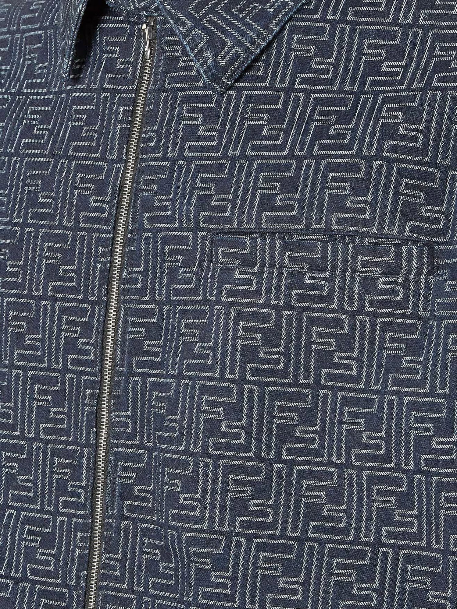 Fendi Men's FF Canvas Jacket Blue