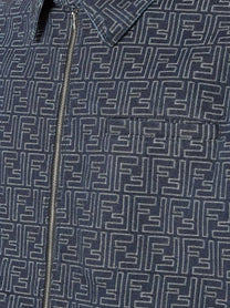 Fendi Men's FF Canvas Jacket Blue