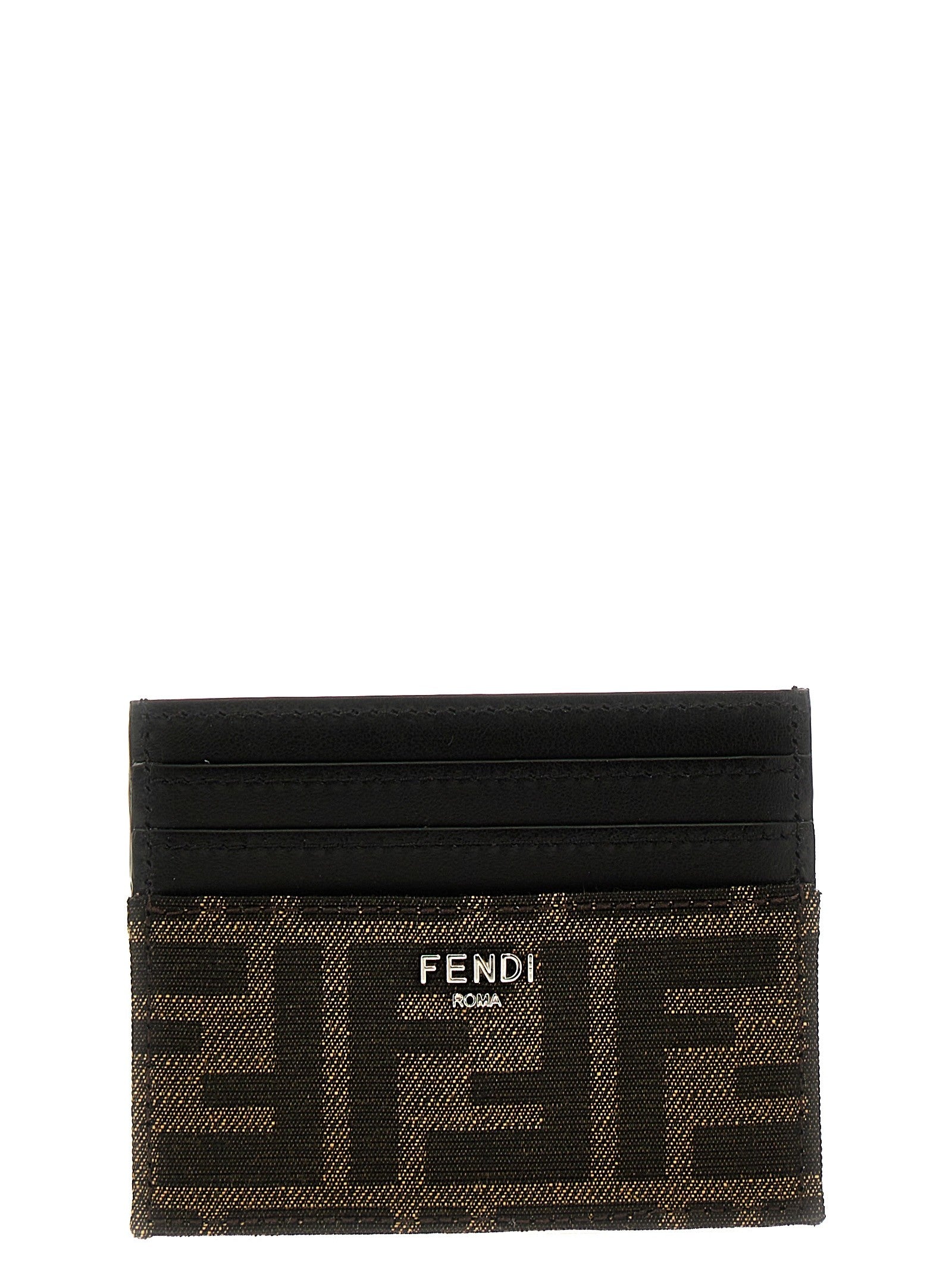 Fendi FF Card Holder Brown