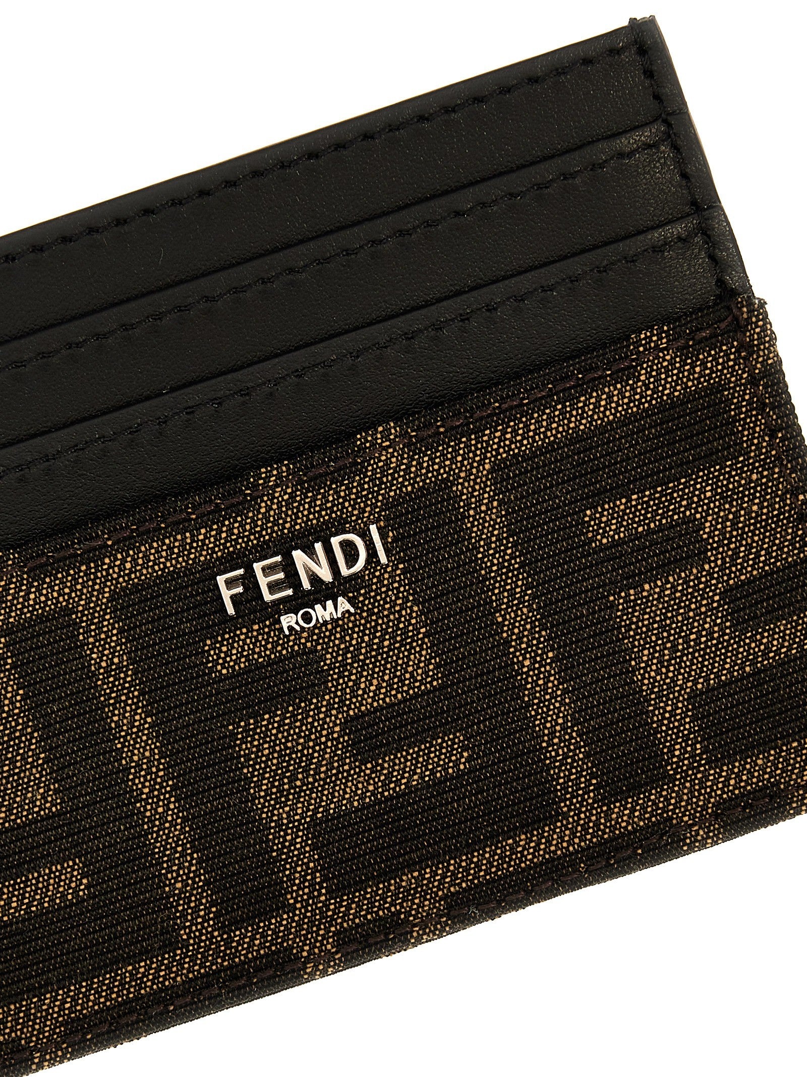 Fendi FF Card Holder Brown