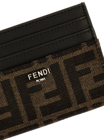 Fendi FF Card Holder Brown