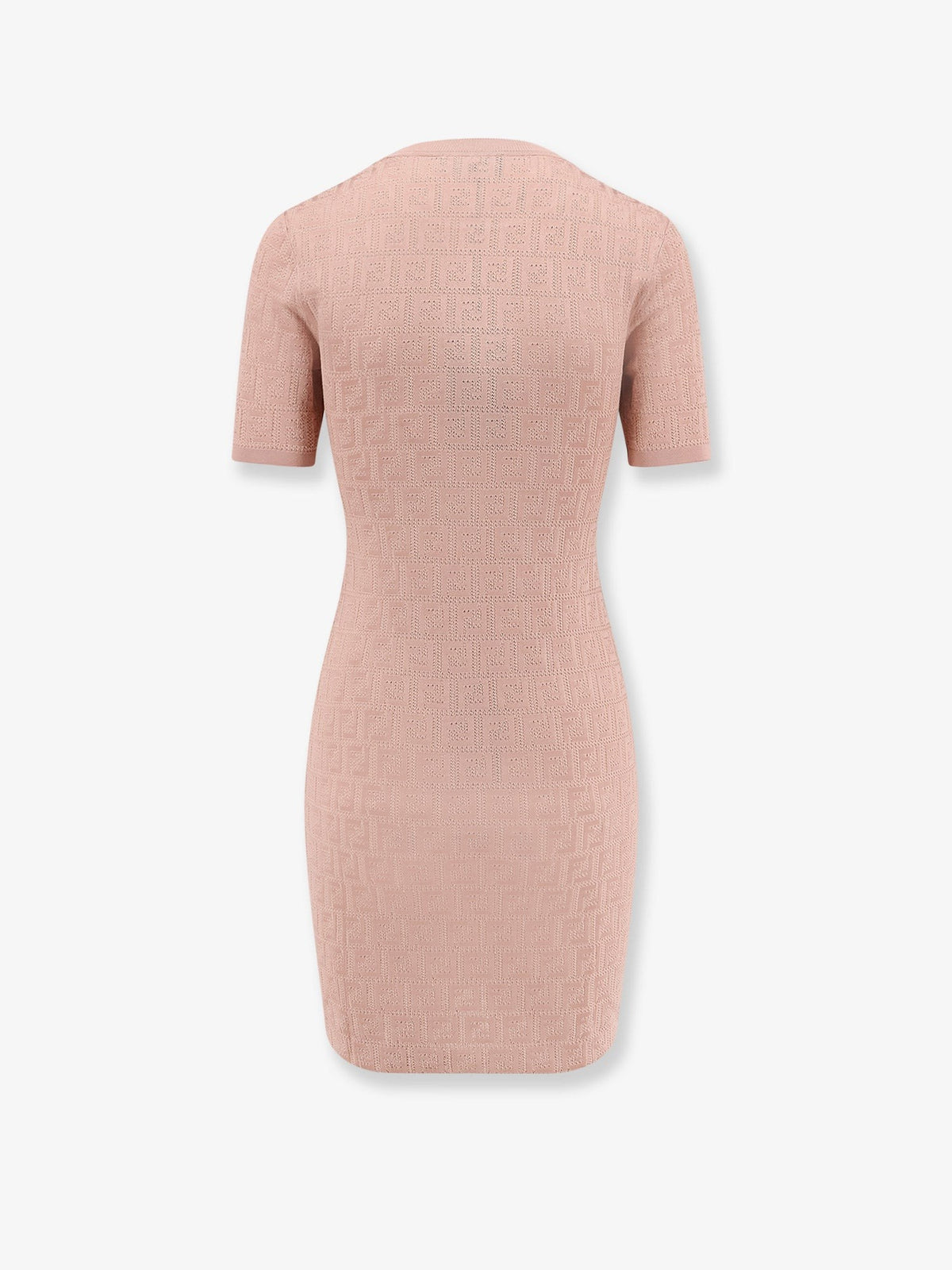 Fendi Women's FF Cotton and Viscose Dress Blue, view 4