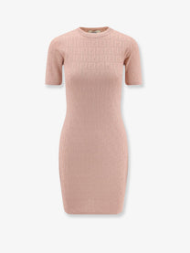 Fendi Women's FF Cotton and Viscose Dress Blue