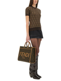 Fendi Women's FF Cotton Jersey Brown