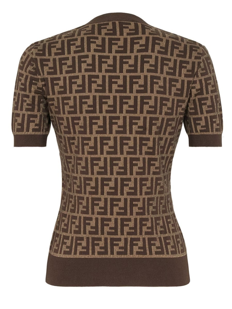 Fendi Women's FF Cotton Jersey Brown