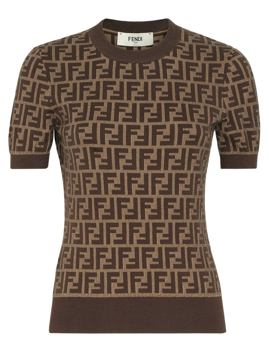 Fendi Women's FF Cotton Jersey Brown