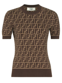 Fendi Women's FF Cotton Jersey Brown