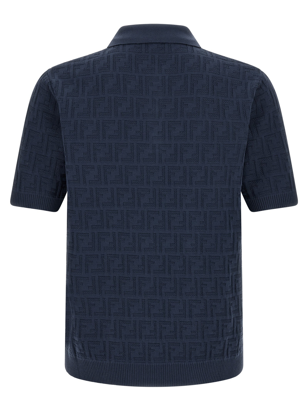 Fendi FF Cotton Polo Shirt Blue