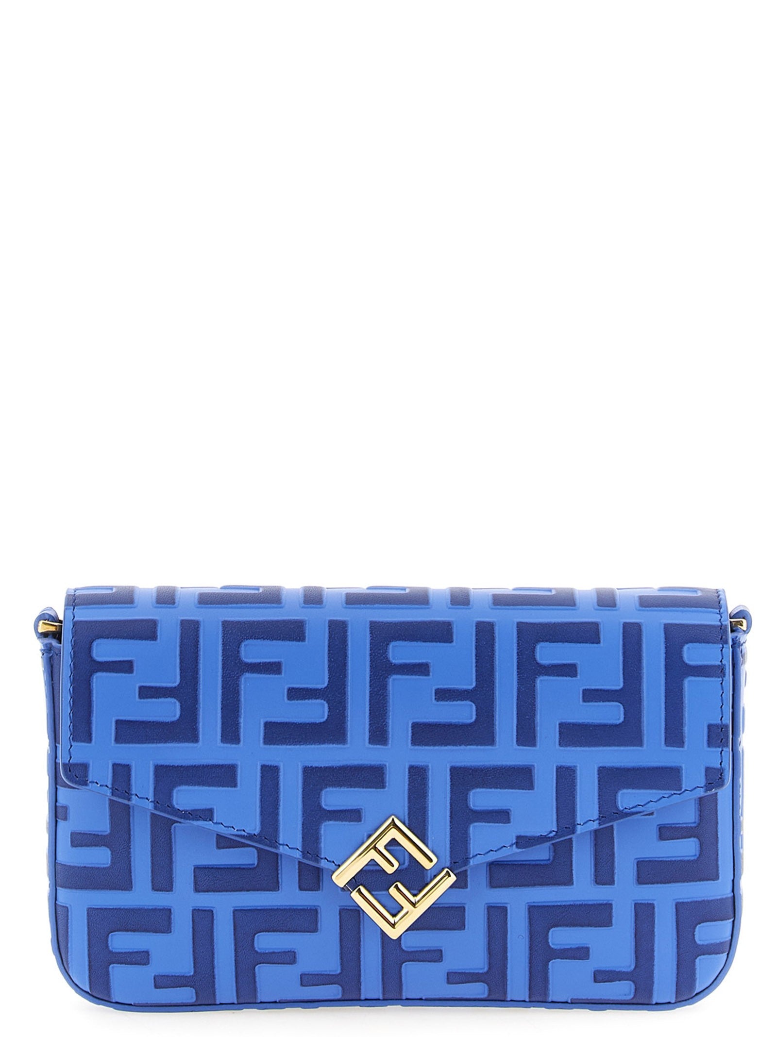 Fendi FF Diamonds Wallet on Chain Blue