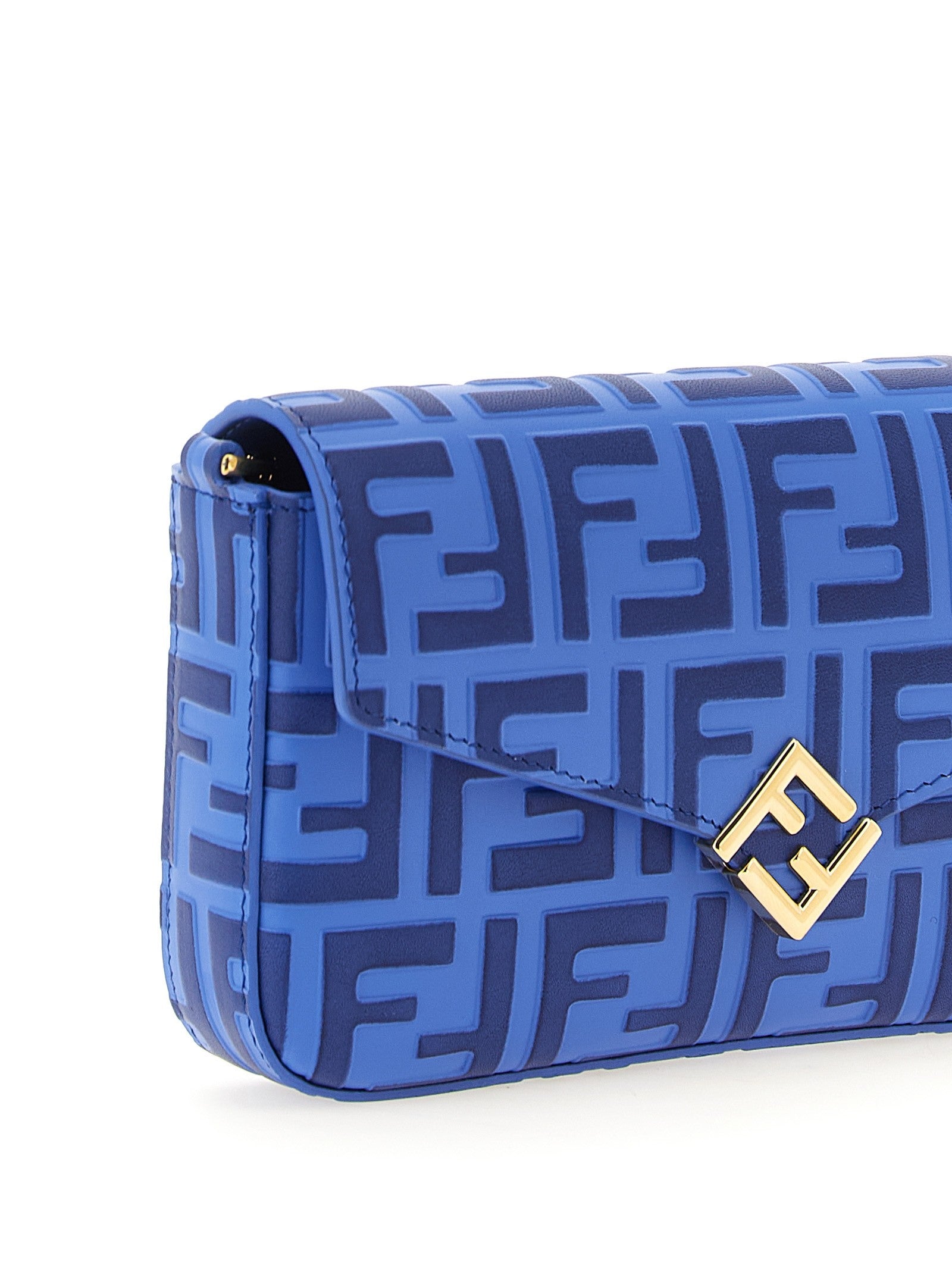 Fendi FF Diamonds Wallet on Chain Blue