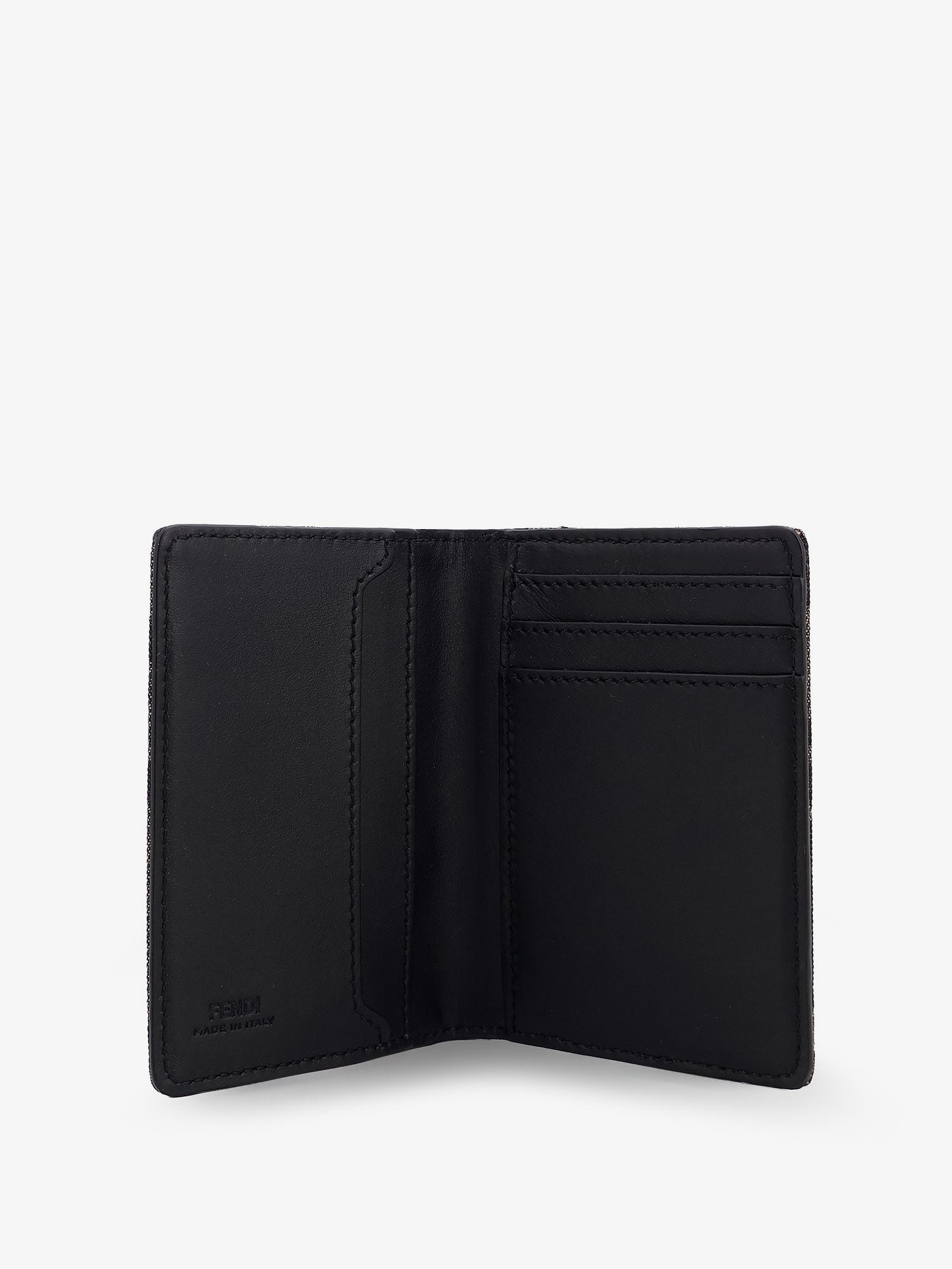 Fendi Men's FF Fabric Card Holder Black