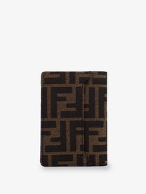 Fendi Men's FF Fabric Card Holder Black