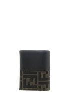 Fendi FF Jacquard Bicolor Card Holder Black, view 2