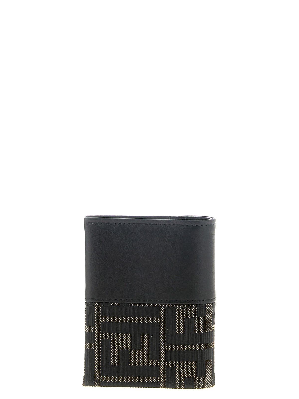 Fendi FF Jacquard Bicolor Card Holder Black, view 2