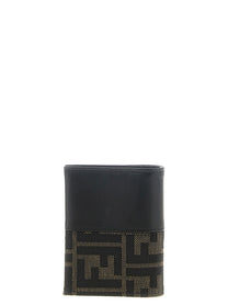Fendi FF Jacquard Bicolor Card Holder Black, view 2