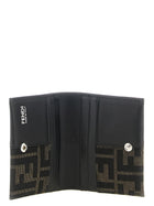 Fendi FF Jacquard Bicolor Card Holder Black, view 3