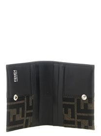 Fendi FF Jacquard Bicolor Card Holder Black, view 3