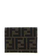 Fendi FF Jacquard Cardholder Brown