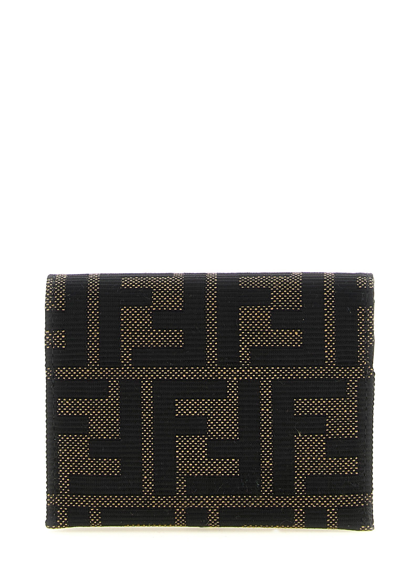 Fendi FF Jacquard Cardholder Brown