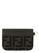 Fendi FF Jacquard Cardholder Brown, view 2