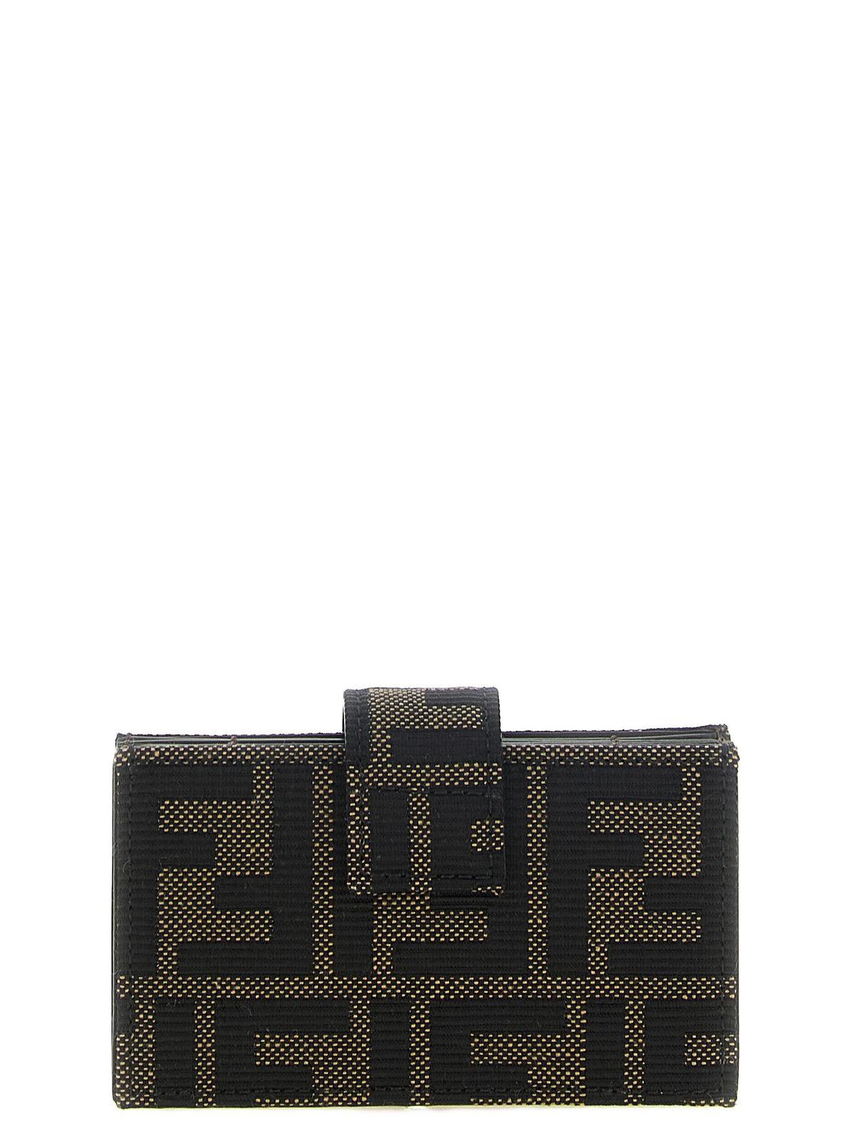 Fendi FF Jacquard Cardholder Brown