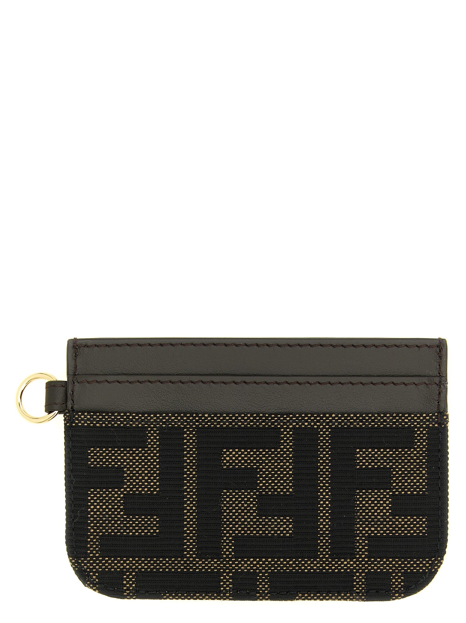 Fendi FF Jacquard Cardholder Brown