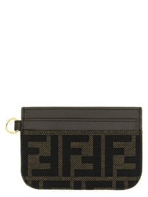 Fendi FF Jacquard Cardholder Brown