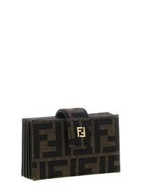 Fendi FF Jacquard Cardholder Brown