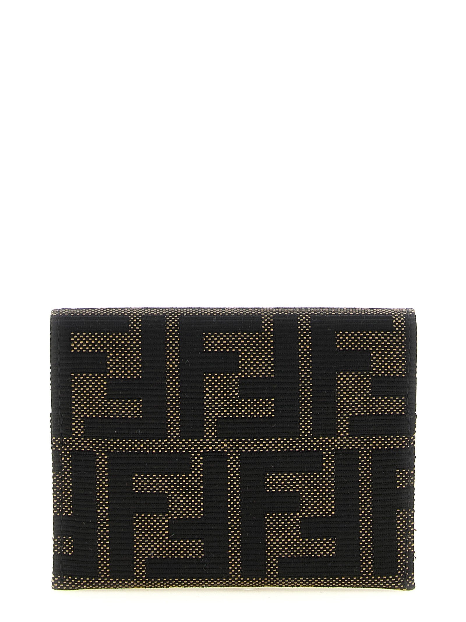 Fendi FF Jacquard Cardholder Brown