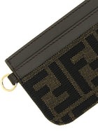 Fendi FF Jacquard Cardholder Brown, view 3