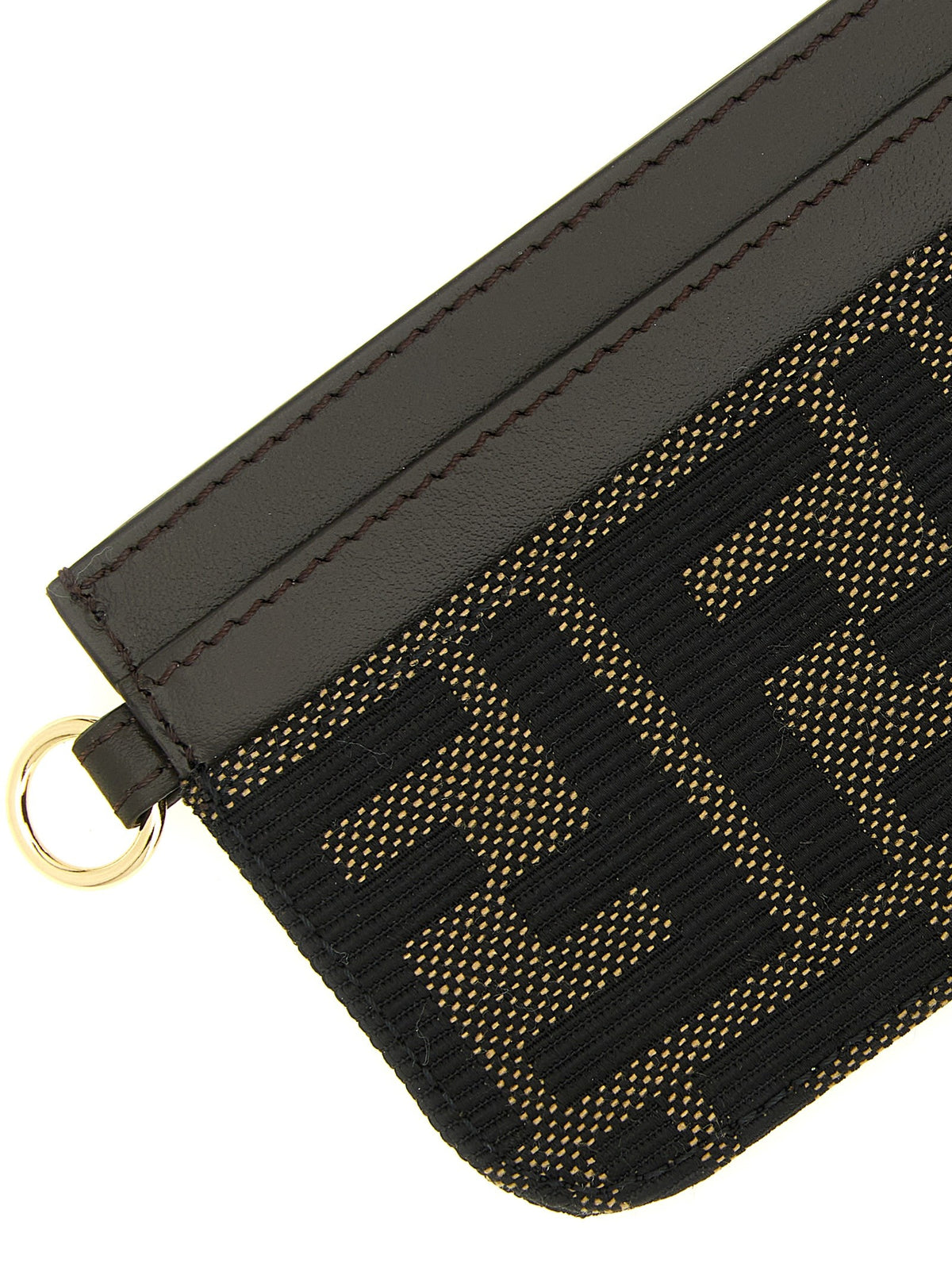 Fendi FF Jacquard Cardholder Brown, view 3