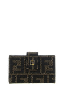 Fendi FF Jacquard Cardholder Brown