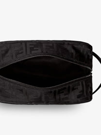 Fendi Men's FF Jacquard Fabric Medium FF Beauty Case Black