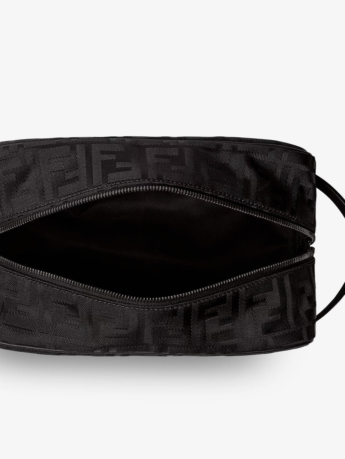 Fendi Men's FF Jacquard Fabric Medium FF Beauty Case Black