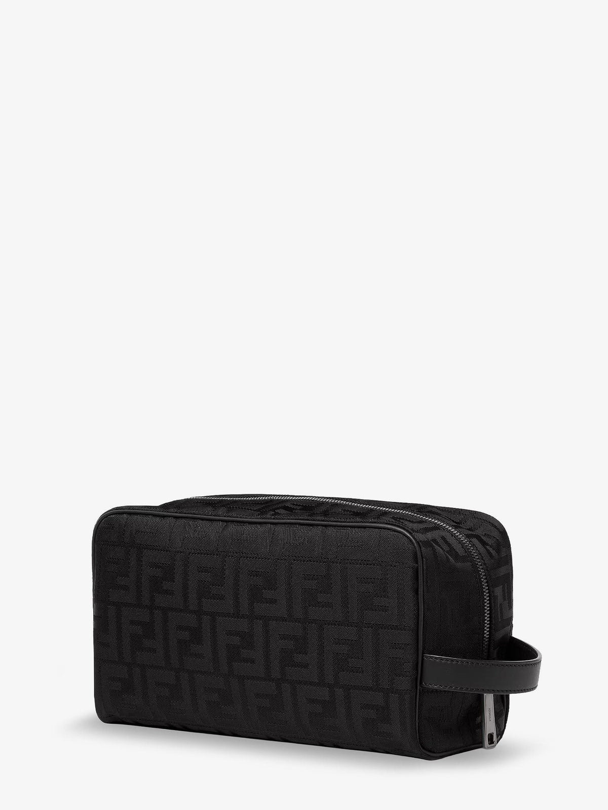 Fendi Men's FF Jacquard Fabric Medium FF Beauty Case Black