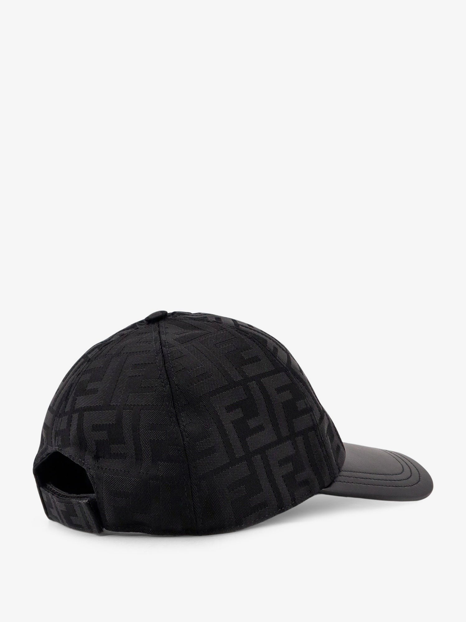 Fendi Men's FF Jacquard Nylon Baseball Hat Black