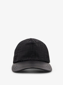Fendi Men's FF Jacquard Nylon Baseball Hat Black