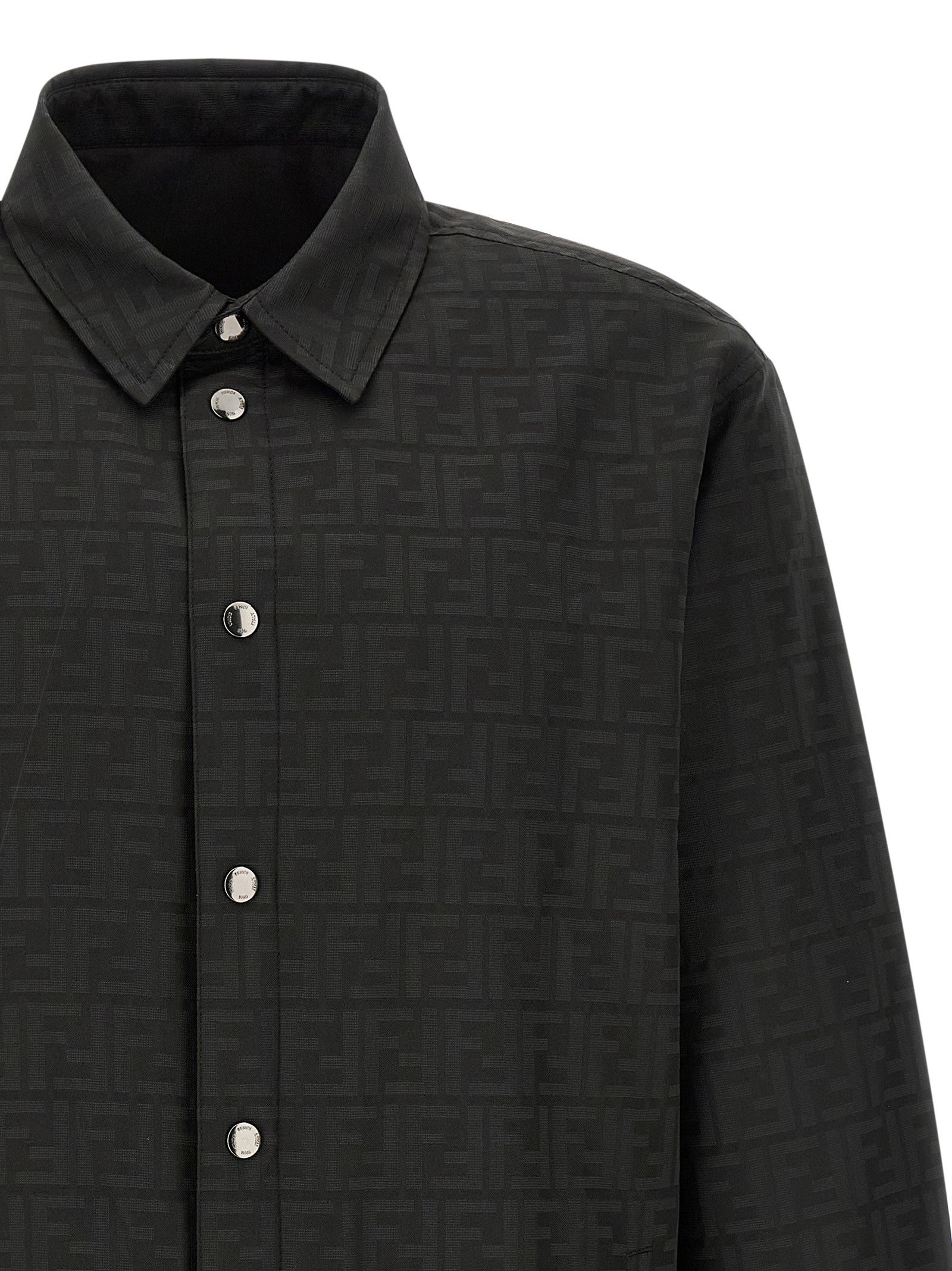 Fendi FF Jacquard Overshirt Black