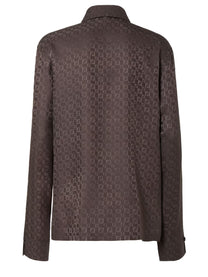 Fendi Women's FF Jacquard Shirt Brown, view 3